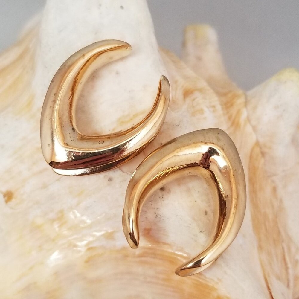 Pair Ear Saddles Rose Bronze Platform Plugs NWT 20mm 3/4 large gauges